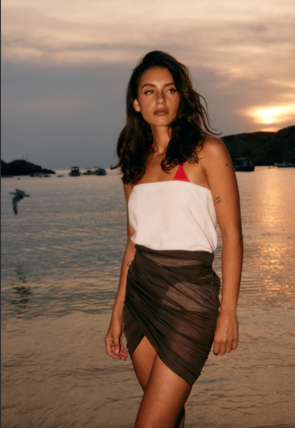 Paréo LA BOMBA voile de coton choco