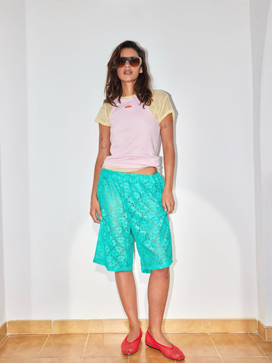 Long Short dentelle VEDRÀ Emeraude